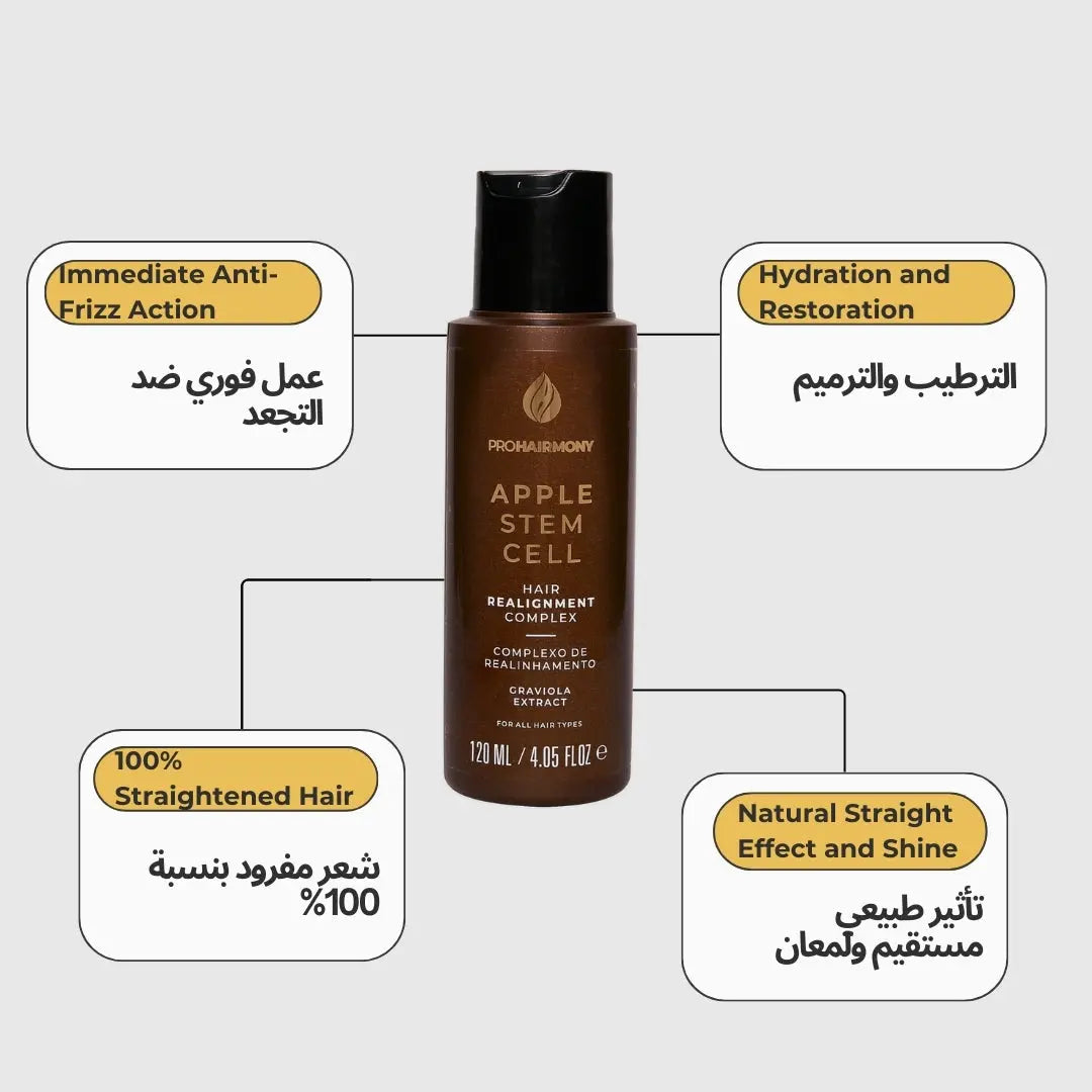 Brazilian Keratin Hair Treatment Apple Stem Cell Kit Pro Hairmony