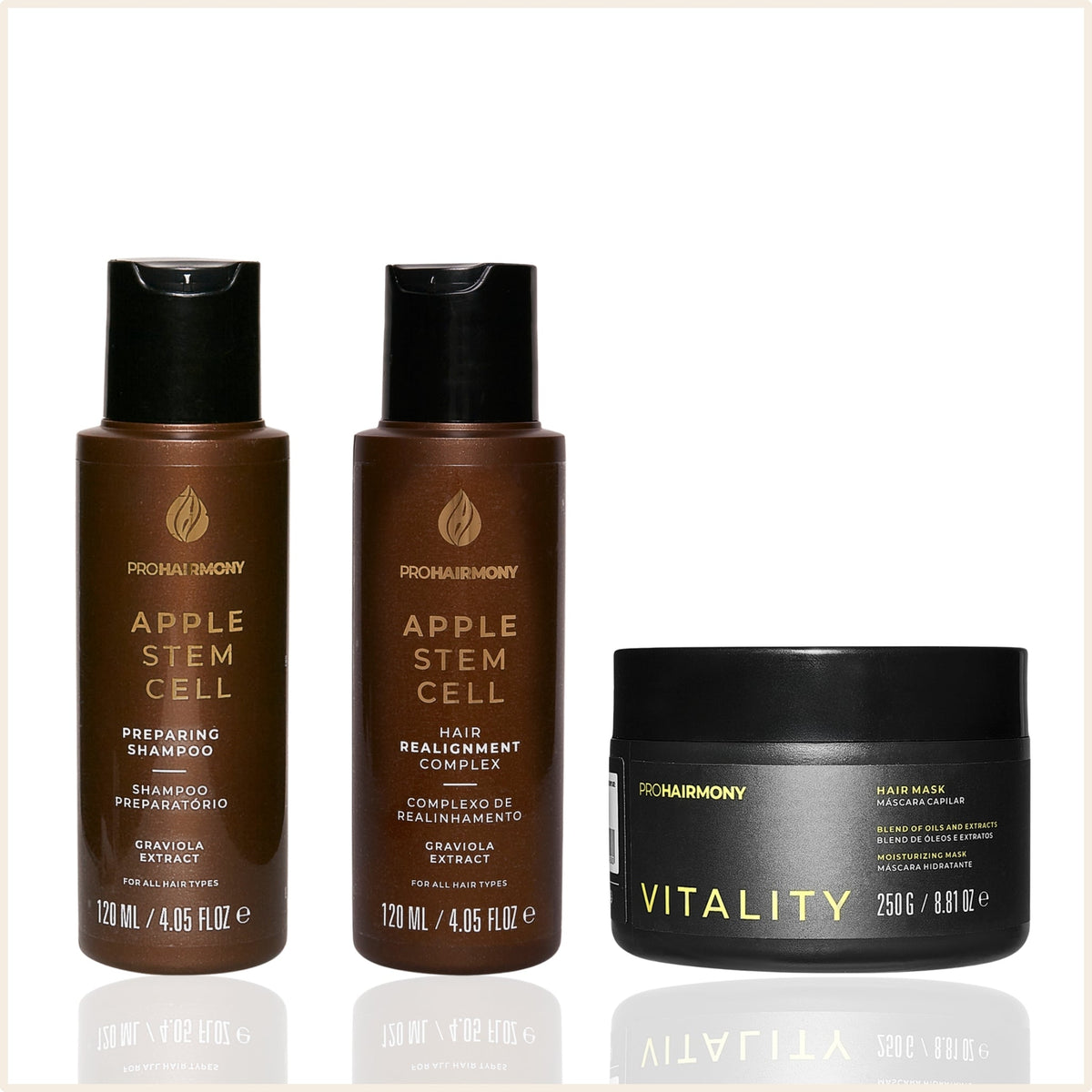 Brazilian Keratin Hair Treatment Apple Stem Cell Kit Pro Hairmony