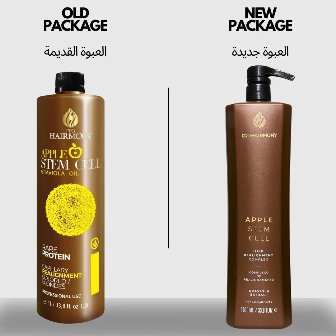 Brazilian Hair Straightening Keratin Treatment Apple Stem Cell Protein 1L (33,81 Fl. oz) - Pro Hairmony | Professional Hair Smoothing Treatment