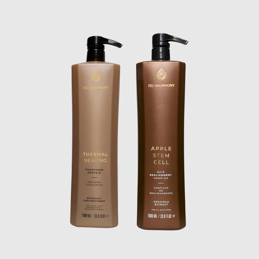 Brazilian Hair Straightening Kit Thermal Sealing and Apple Stem Cell 1L - Pro Hairmony | Professional Hair Smoothing Treatment