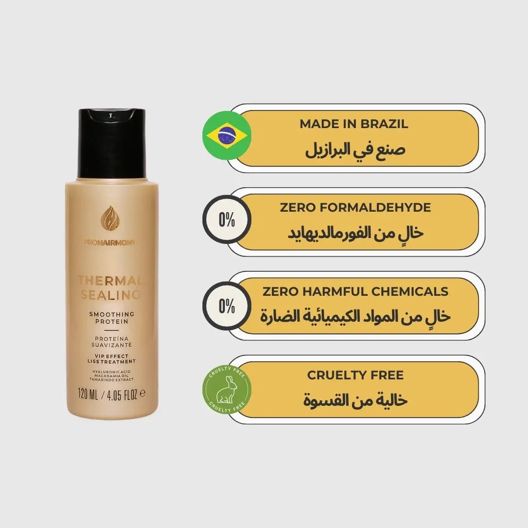 Brazilian Hair Straightening Thermal Sealing Protein Kit - Pro Hairmony | Professional Hair Smoothing Treatment